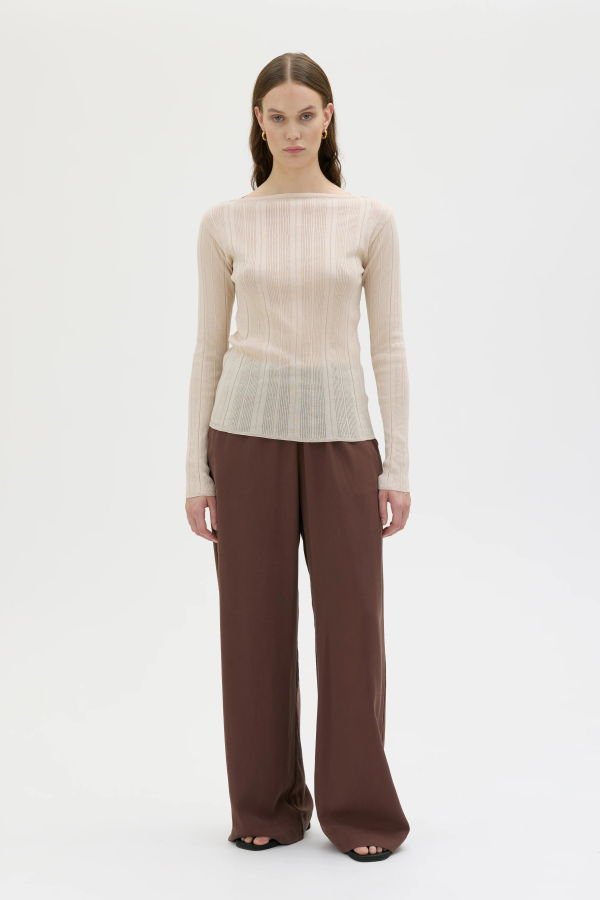 Maska Minna Ribbed Light Organic Cotton Long Sleeve Top