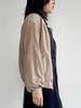 Vintage Sand Silk Bomber Jacket - Thumbnail 4