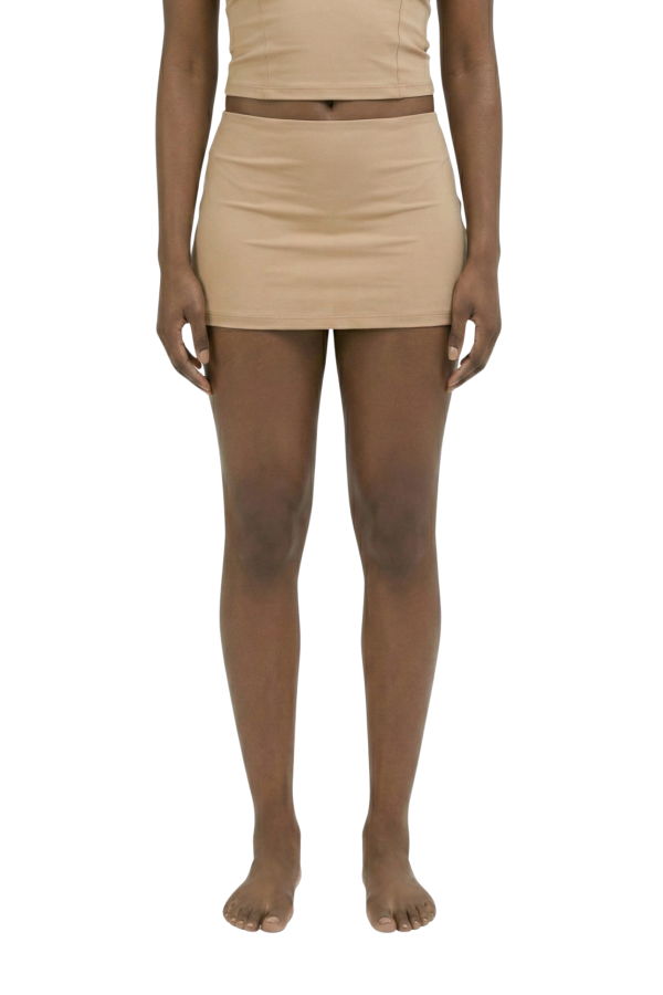 hauslabel HA 014 MICRO MINI SKIRT - CAMEL
