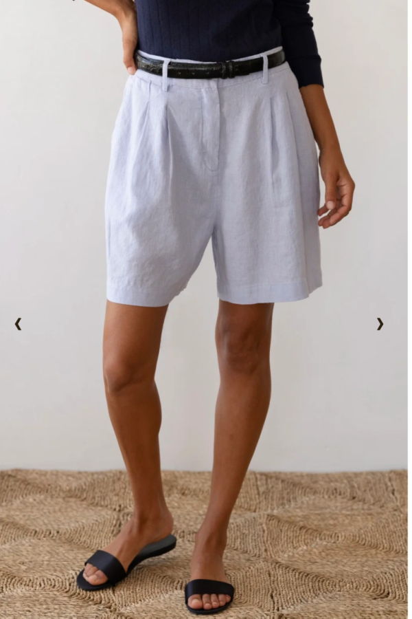 Donni The Linen Pleated Short