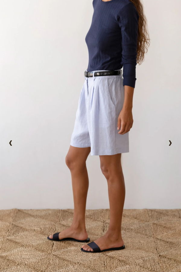 Donni The Linen Pleated Short