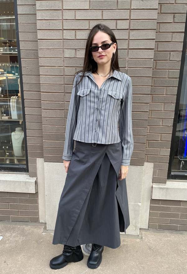 The NKC Store Gracen Button Up Top The NKC Store Gracen Button Up Top