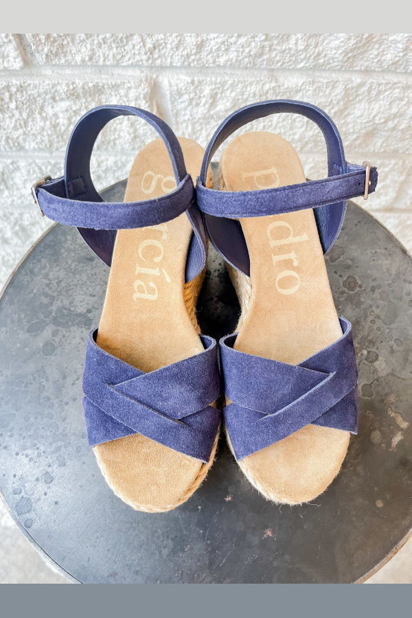 Pedro Garcia Dalys Platform Wedge Sandals - Ink Castoro