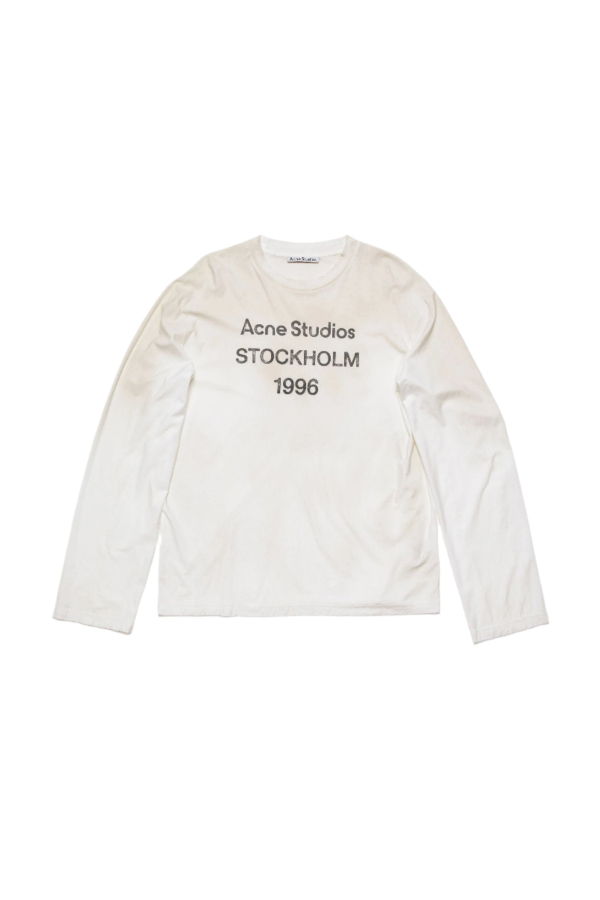 Acne Studios Logo 1996 Long Sleeve T-Shirt - Dusty White