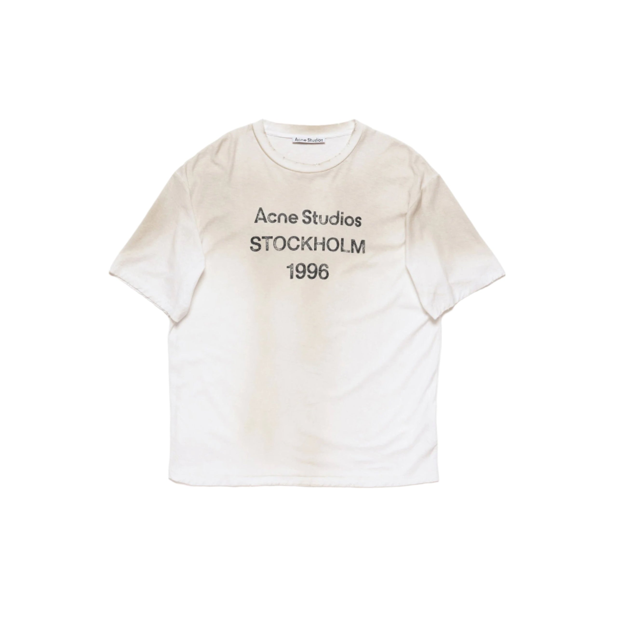 Acne Studios Logo Relaxed Fit T-Shirt - Dusty White | Garmentory