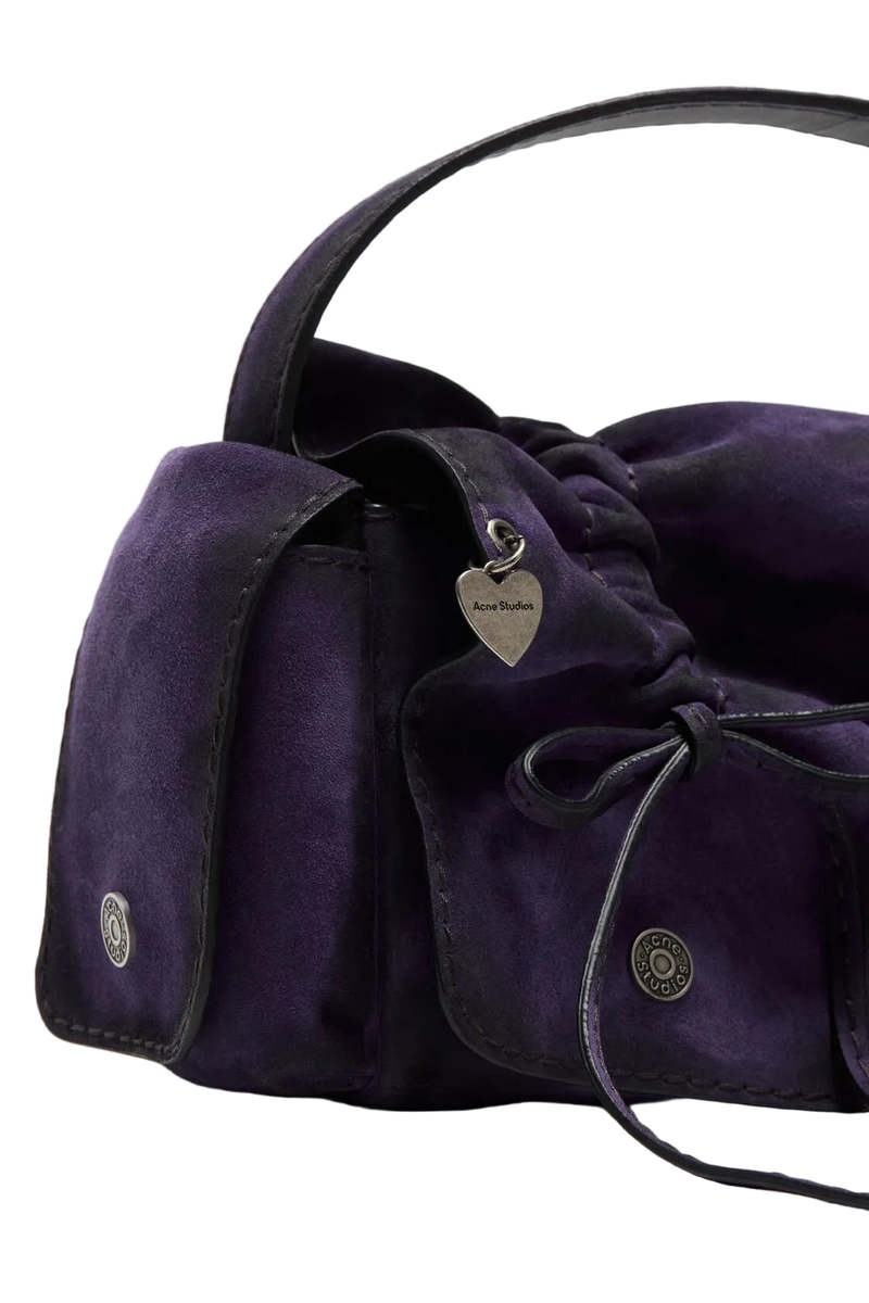 Acne Studios Multipocket Suede Shoulder Bag - Violet Purple