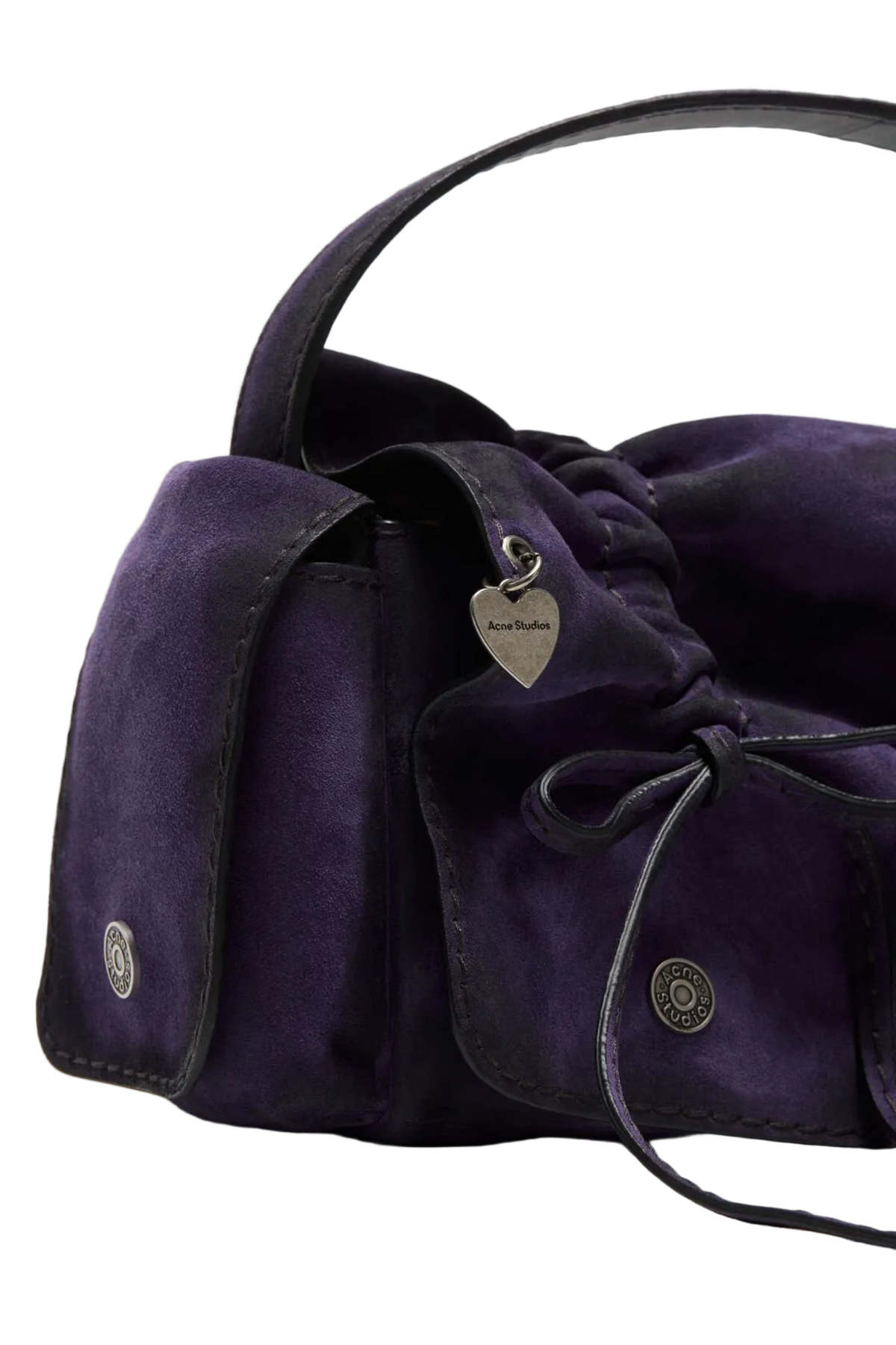 Acne Studios Multipocket Suede Shoulder Bag - Violet Purple - Image 3 of 4