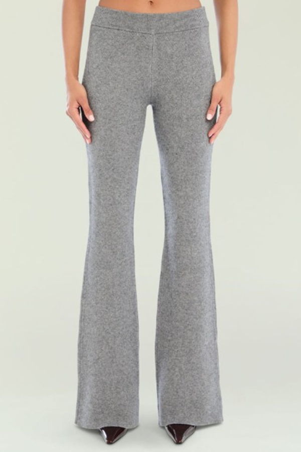 Ser.o.ya Mickie Knit Flare Pant - Medium Grey