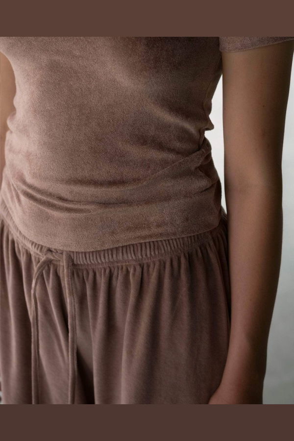 Baserange Pillow Organic Cotton Velour Sweatpants