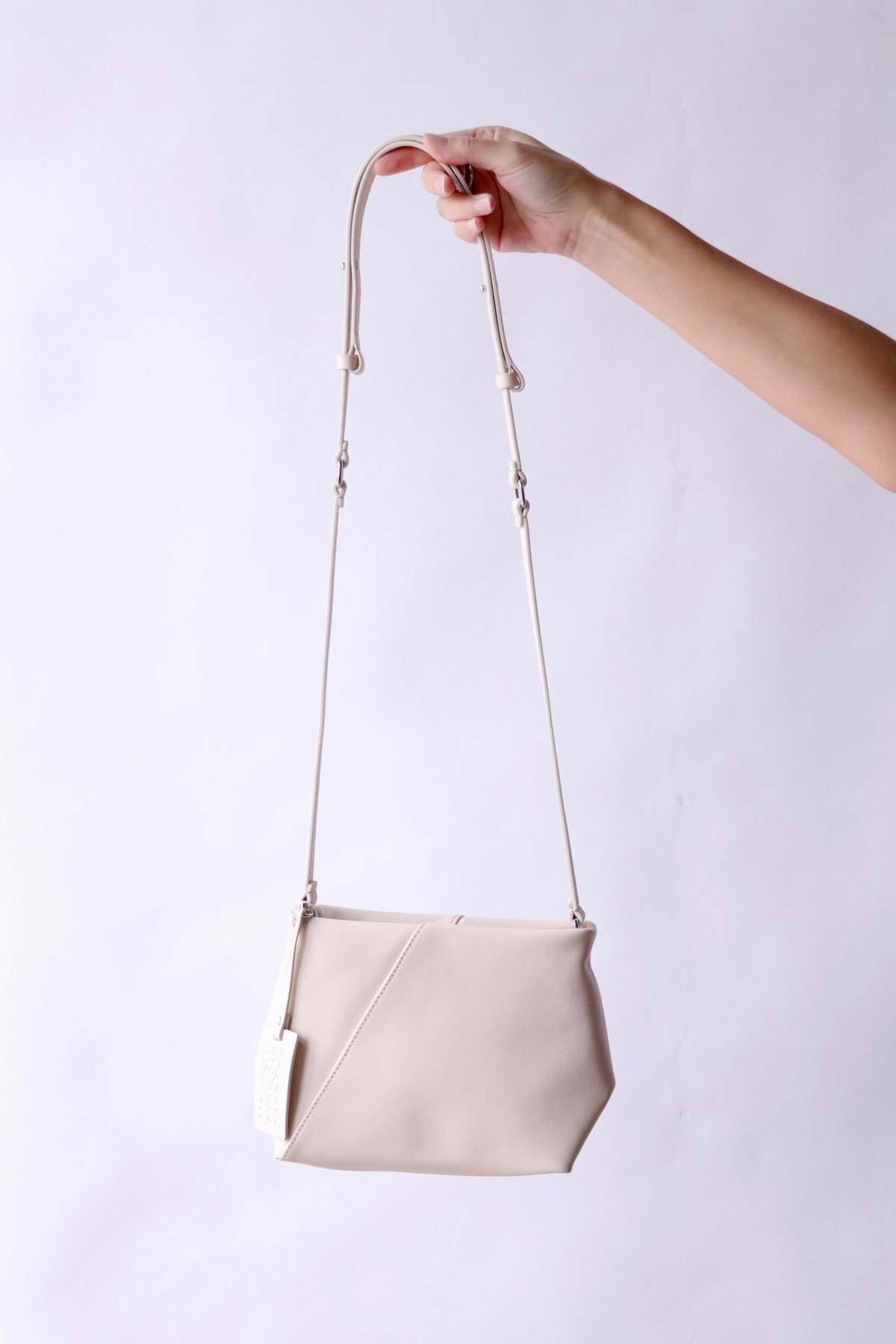 MM6 Maison Margiela Folded J Shoulder Bag - Tapioca - Image 1 of 6