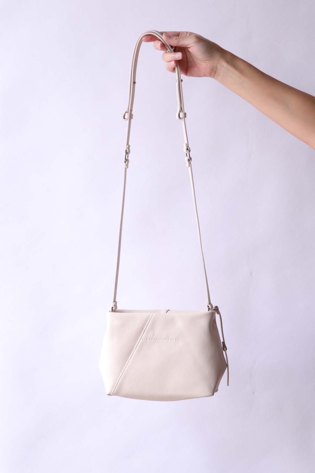 MM6 Maison Margiela Folded J Shoulder Bag - Tapioca - Image 4 of 6