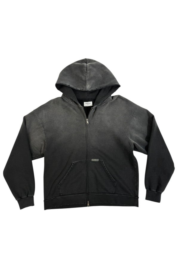 MACHUS Private Label Thrashed Reznor Zip Hoodie