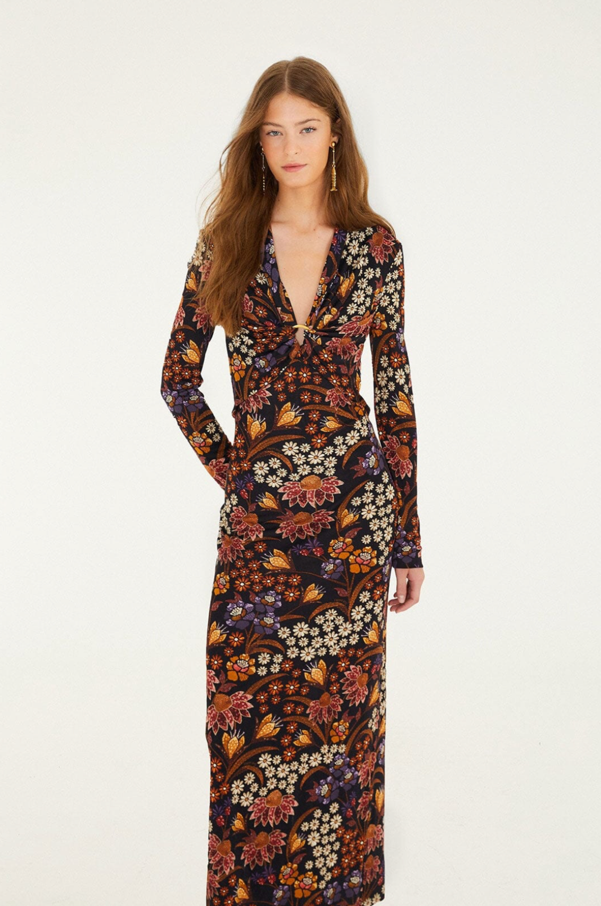 Farm Rio Black Lili Long Sleeve Maxi Dress Dress - Image 3 of 4