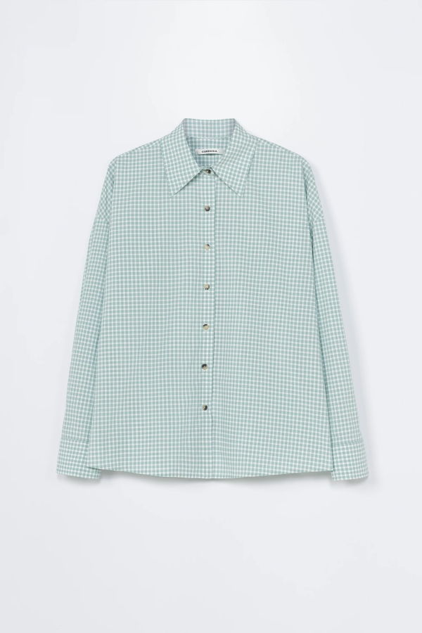 Cordera Oversized Shirt - Vichy Green
