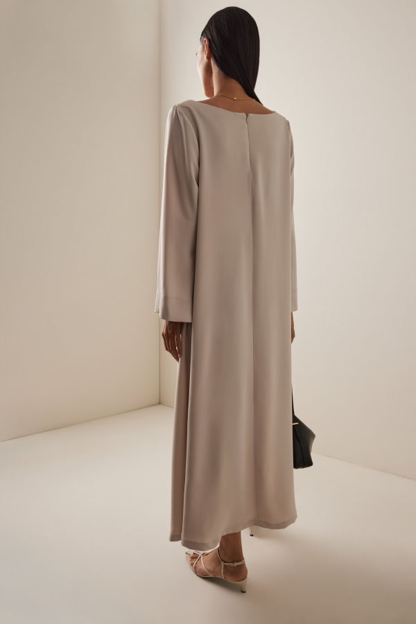 Sloan Crepe Kaftan Dress - Sand