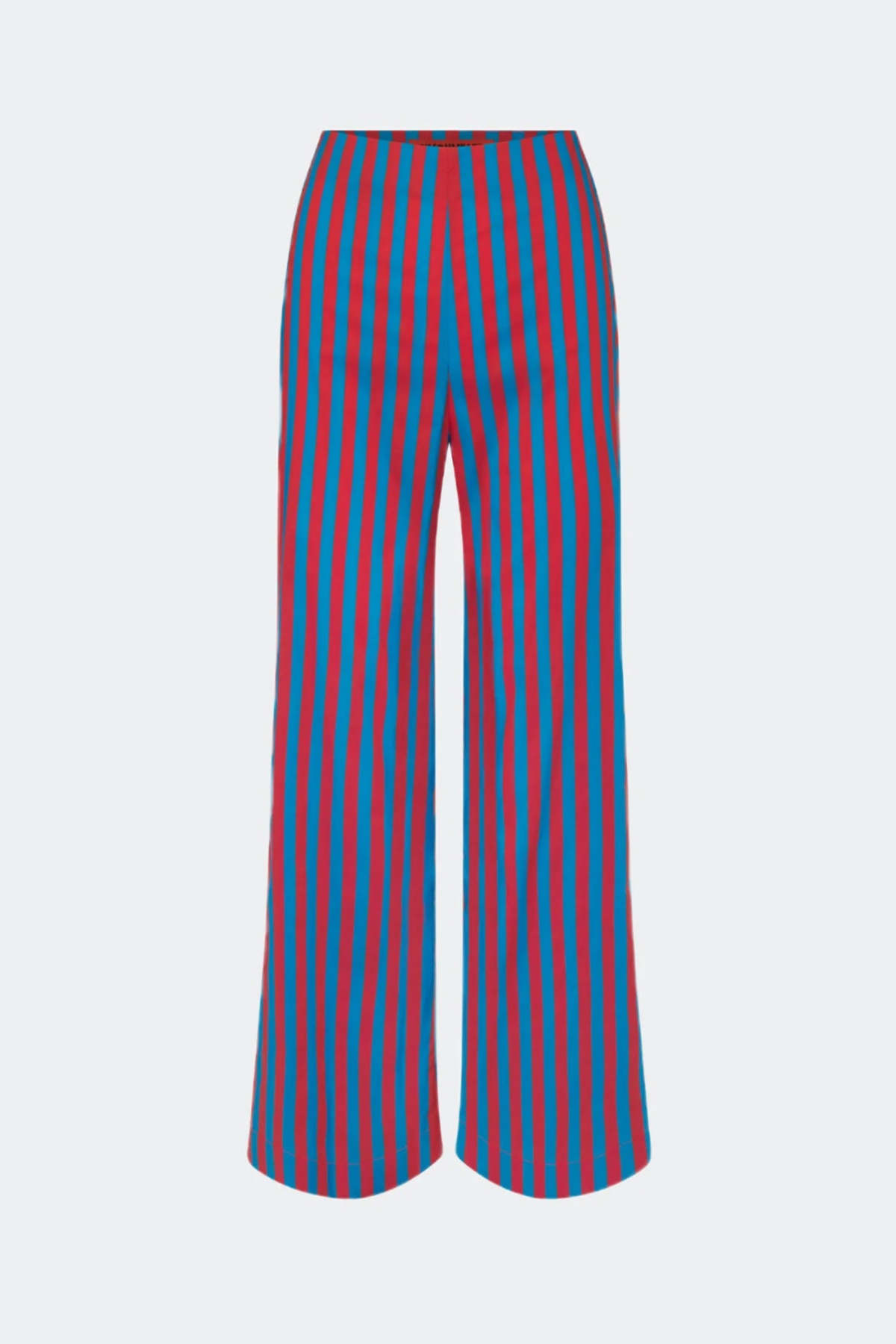 Simon Miller Pia Poplin Pants - Blue-Paprika Stripe - Image 1 of 5