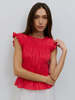 Azalea Jane Smocked Ruffle Top - Red - Thumbnail 1