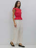 Azalea Jane Smocked Ruffle Top - Red - Thumbnail 4