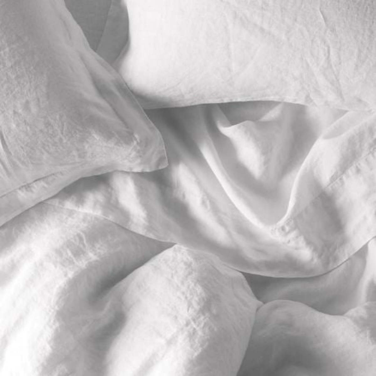 Coyuchi Organic Relaxed Linen Duvet Cover - Alpine White - Image 2 of 2
