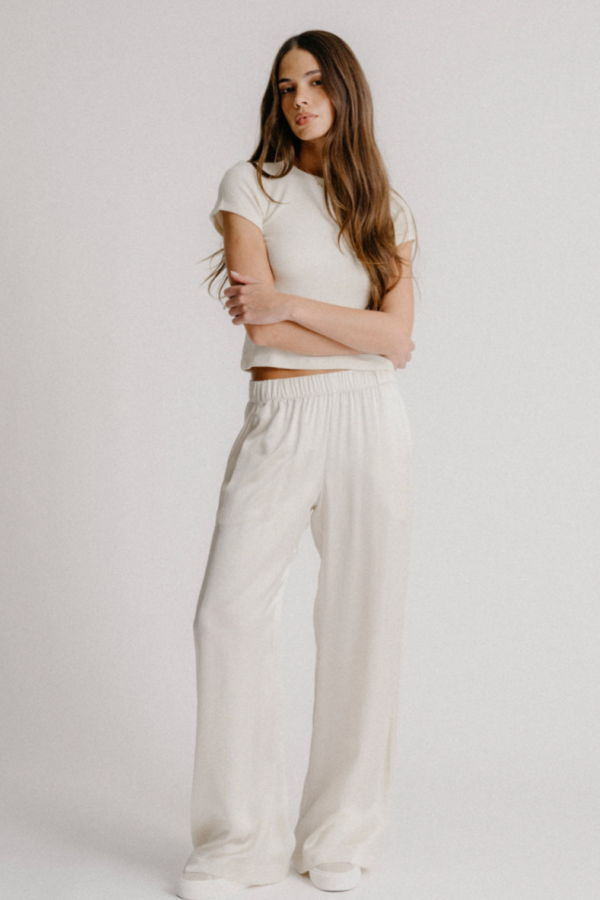 SABLYN Brynn Wide Leg Silk Pant