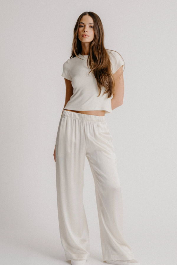 SABLYN Brynn Wide Leg Silk Pant