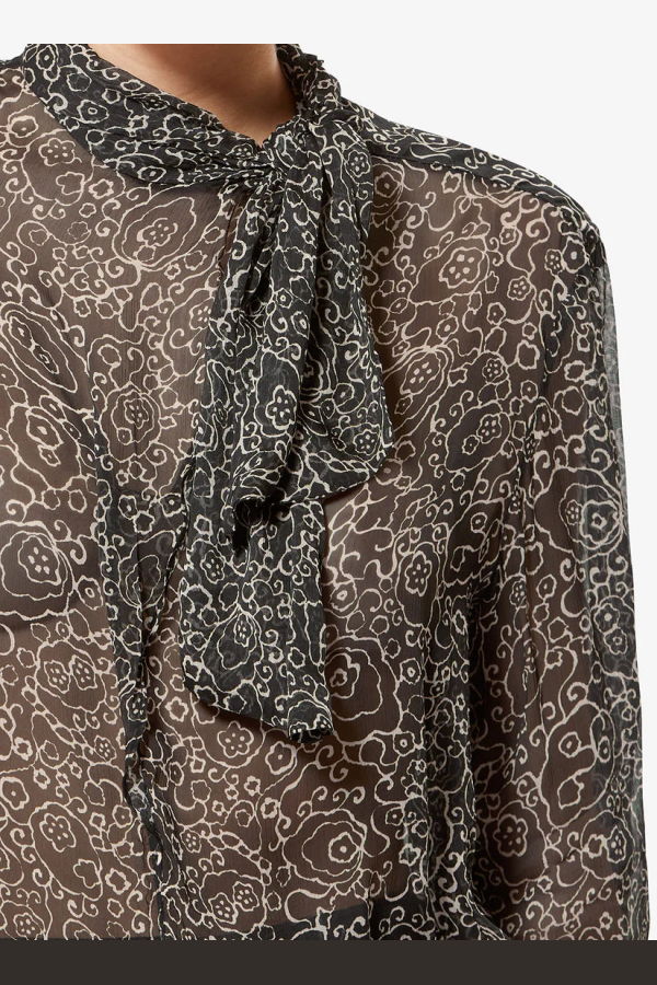 Isabel Marant Leona Top - Black/Ecru