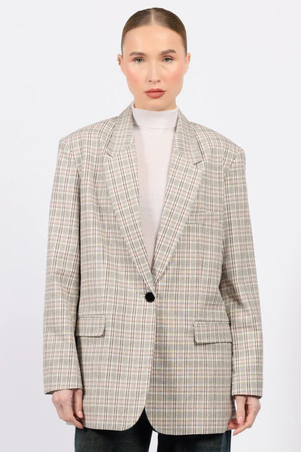 Isabel Marant Selda Blazer - Ecru/Pink