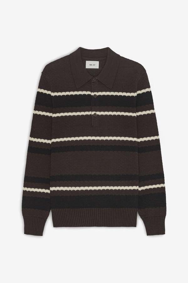 NN07 Alfie LS Polo 60019 Polo - Dusky Port