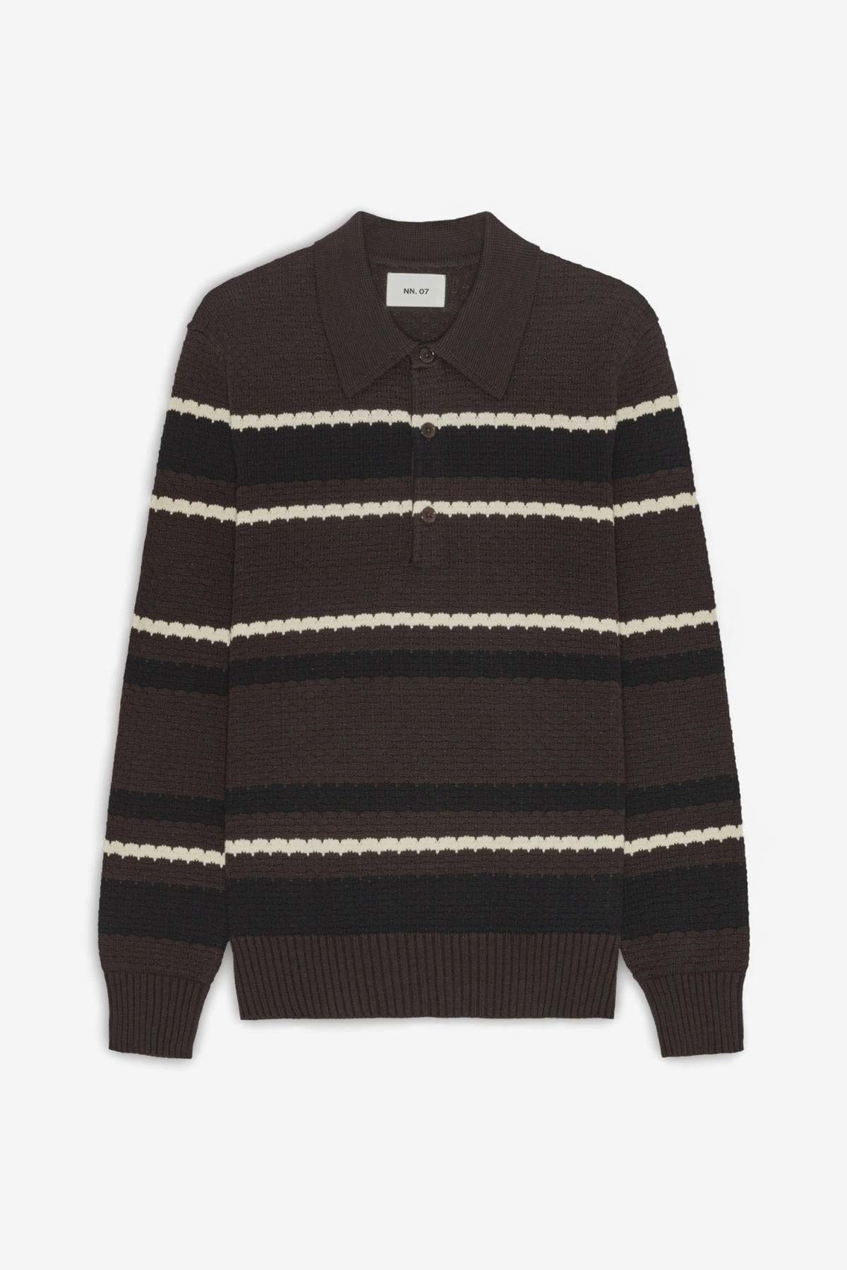 NN07 Alfie LS Polo 60019 Polo - Dusky Port - Image 1 of 2