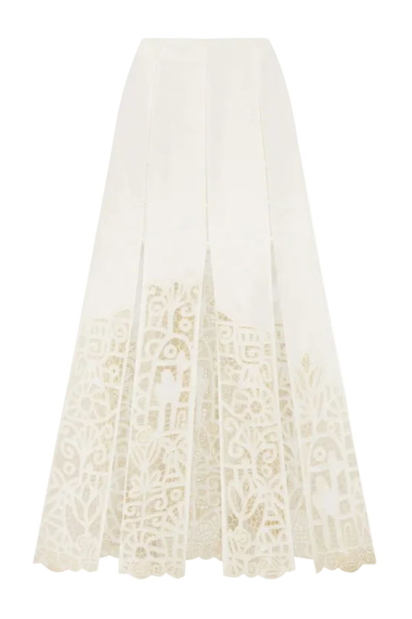 ALEMAIS Rosemary Embroidered Skirt