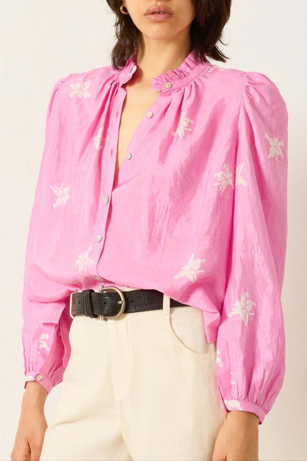 Alix Of Bohemia Annabel Pink Jasmine Blouse - Medium Pink - Image 1 of 1