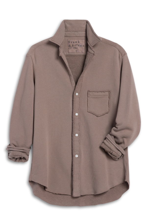 Frank & Eileen Eileen Fleece Button Up Top - Brulee