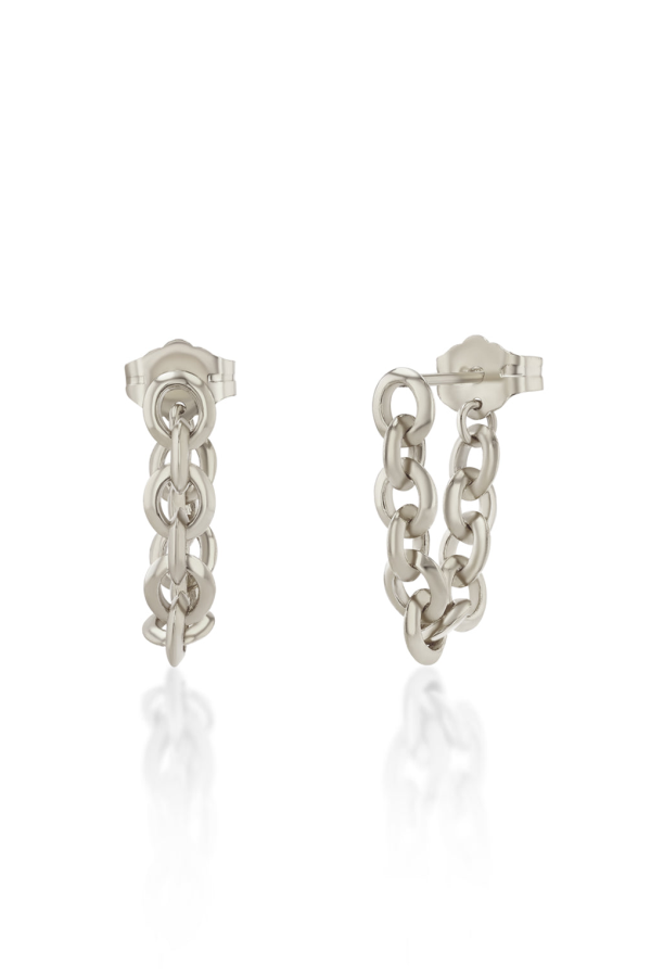 Lizzie Mandler Fine Jewelry Micro Soft Chain Huggie Earrings