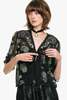 Anna Sui Lily and Roses Chiffon Combo Embroidered Bed Jacket - Thumbnail 2