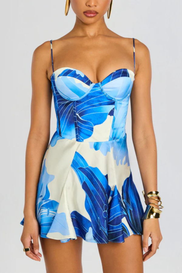 RETROFÊTE Kyona Dress - Azure Primavera