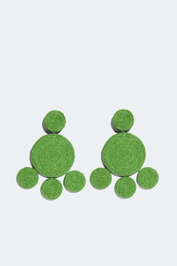 Simon Miller Raffia Deco Earring - Gummy Green Simon Miller Raffia Deco Earring - Gummy Green