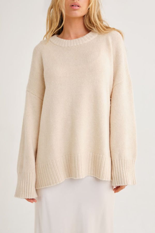 RUMORED Cream Fair Isle Sweater
