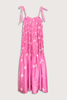 Alix Of Bohemia Emrys Pink Jasmine Silk Dress - Med Pink - Thumbnail 1