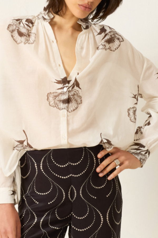 Alix Of Bohemia Kiki Obsidian Poppy Blouse - Off White
