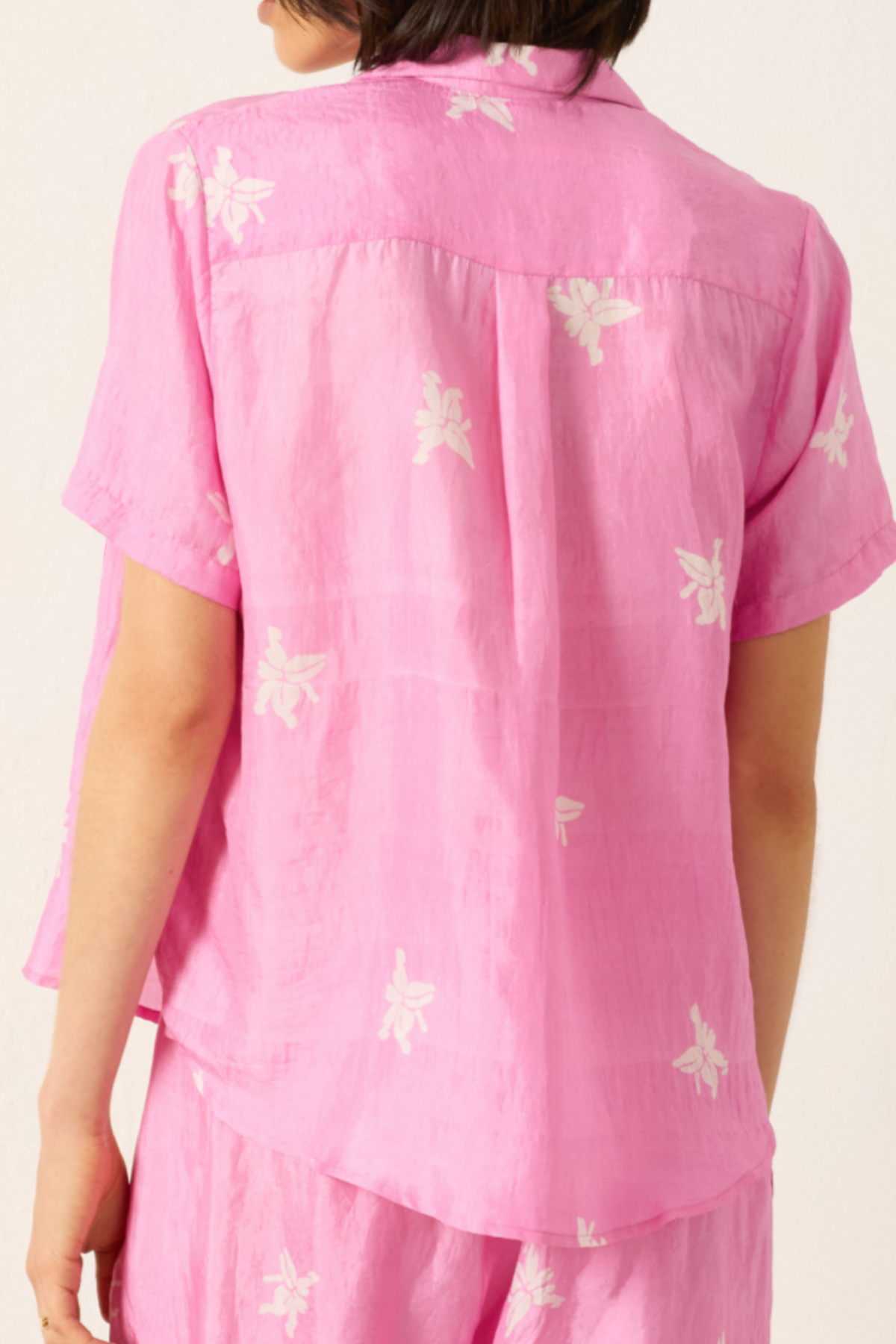 Alix Of Bohemia Styla Jasmin Tie Blouse - Med Pink - Image 3 of 3