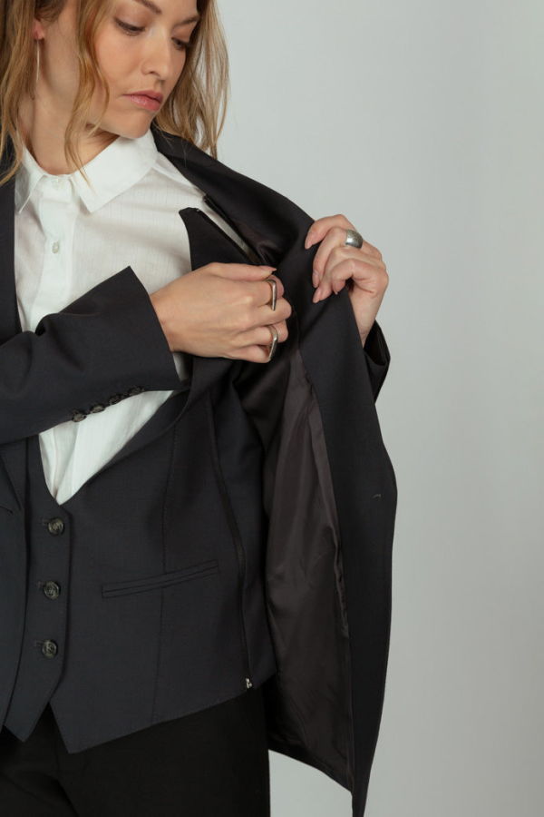 Smythe Oversized Layered Blazer - Iron