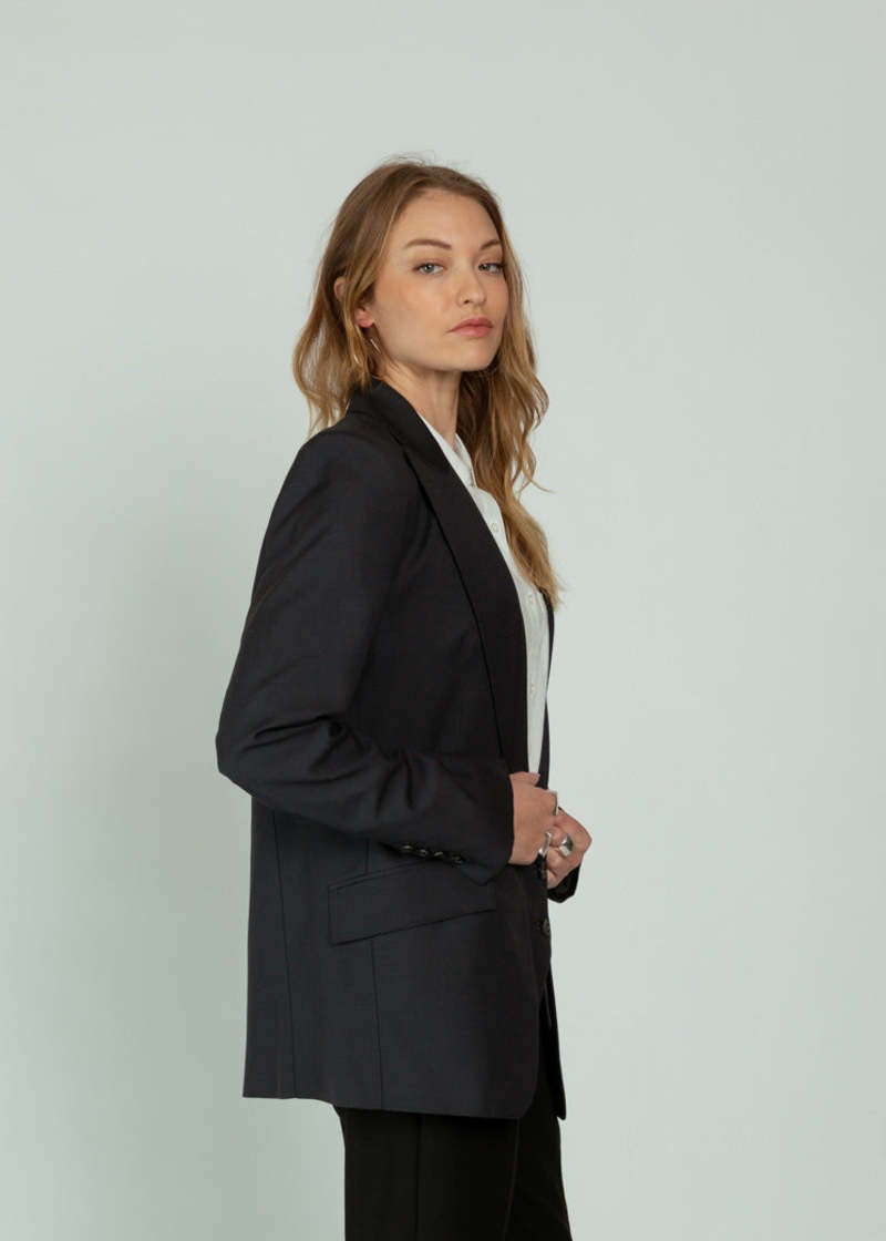 Smythe Oversized Layered Blazer - Iron