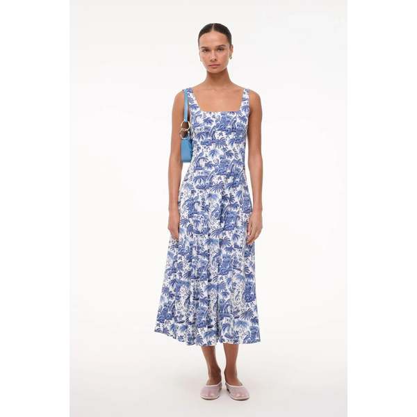 Staud Wells Dress - Sky Toile