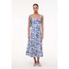 Staud Wells Dress - Sky Toile - Thumbnail 1