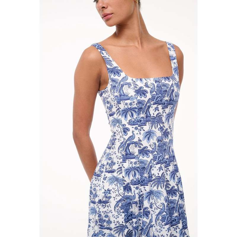 Staud Wells Dress - Sky Toile