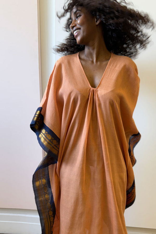 Two One of a Kind Two Tone Border Caftan