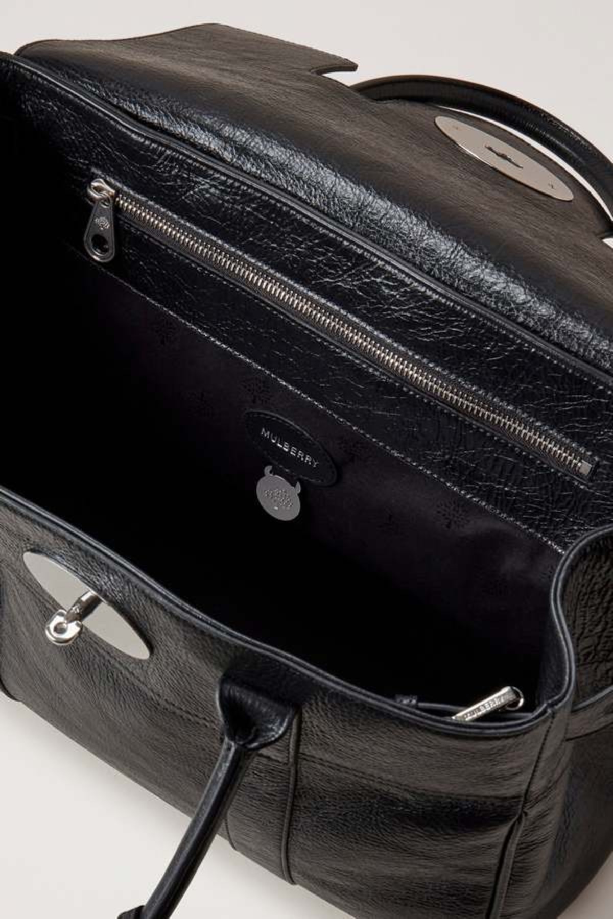 Mulberry Leather Goods Bag - Black - Image 4 of 5