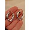 Katie Waltman Jewelry Organic Silver Hoops Earrings - Silver - Thumbnail 1