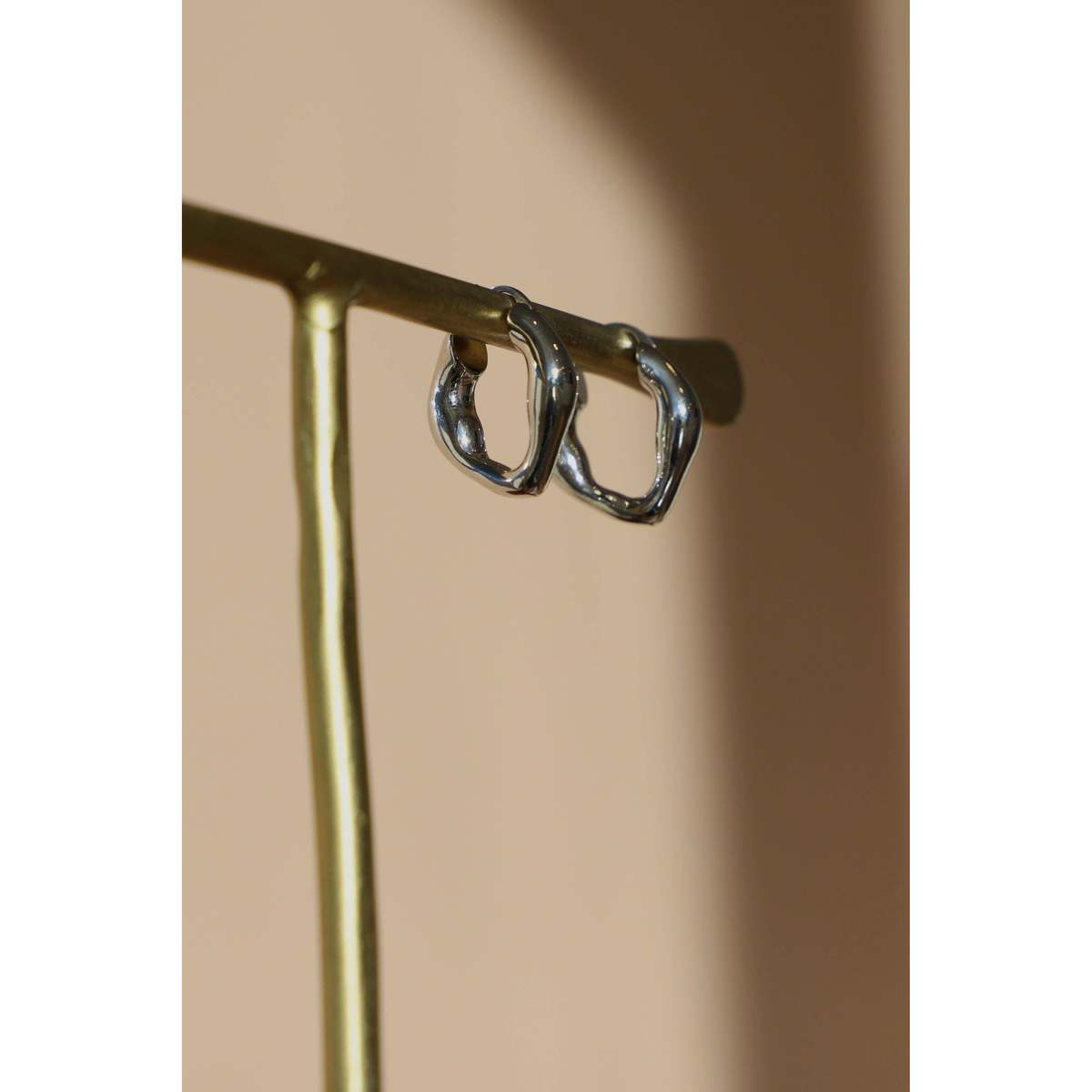 Katie Waltman Jewelry Organic Silver Hoops Earrings - Silver - Image 2 of 2