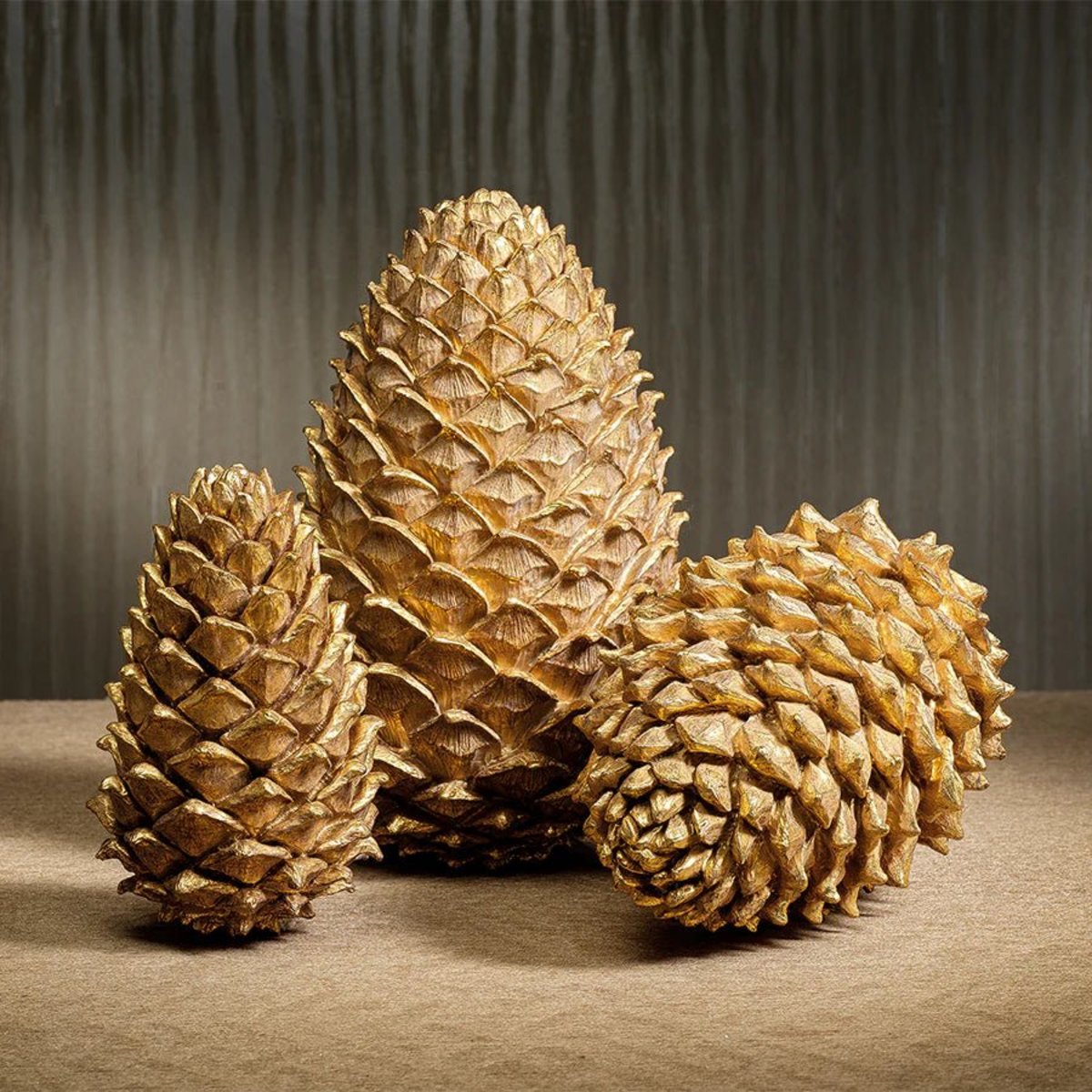 Zodax Golden Decorative Pine Cone Decorative Accessory - Image 1 of 3